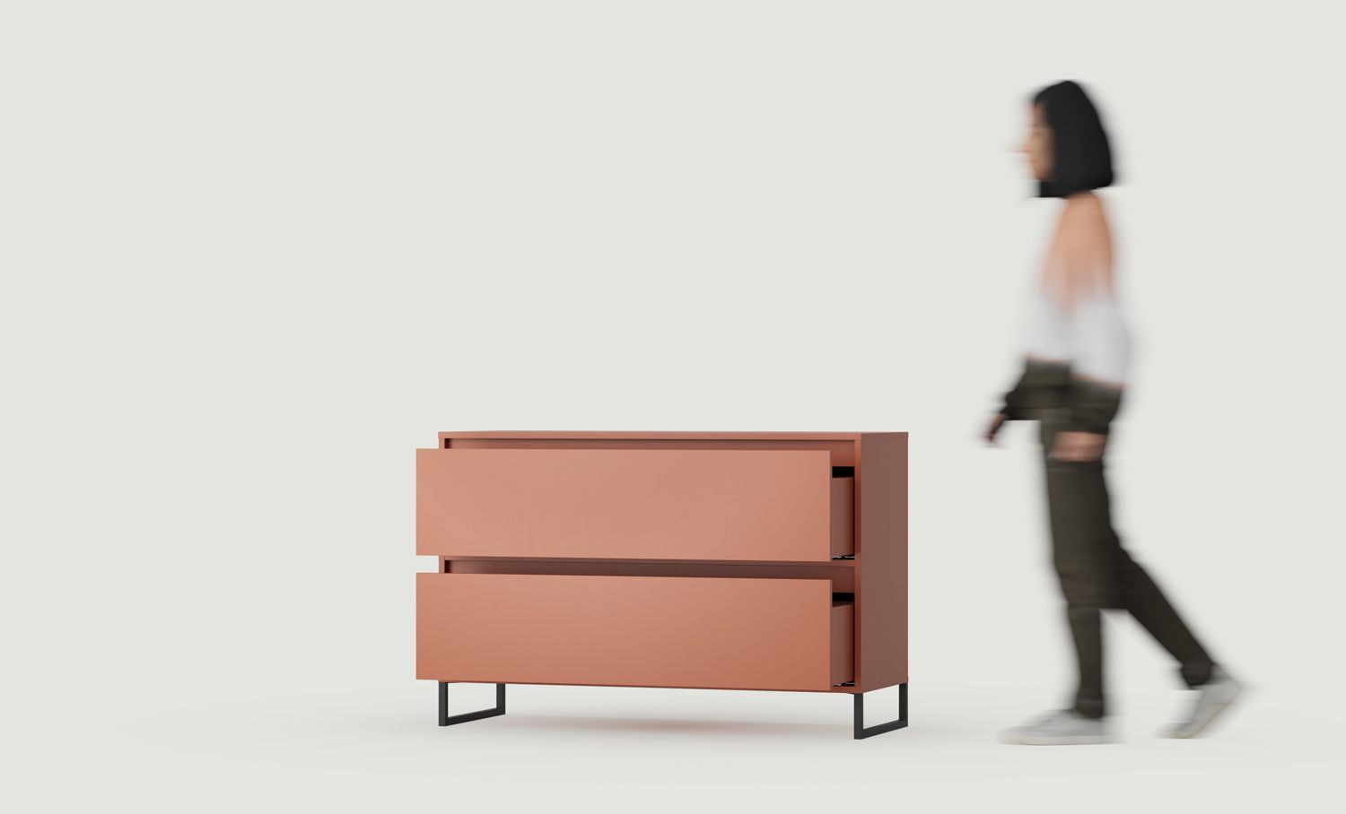 Waschtischunterschrank ODIS OU02B
Farbe: Feuriges Terrakotta
Farbe der Beine: Stahl ODIS Schwarz
Tischplatte: Ohne Tischplatte