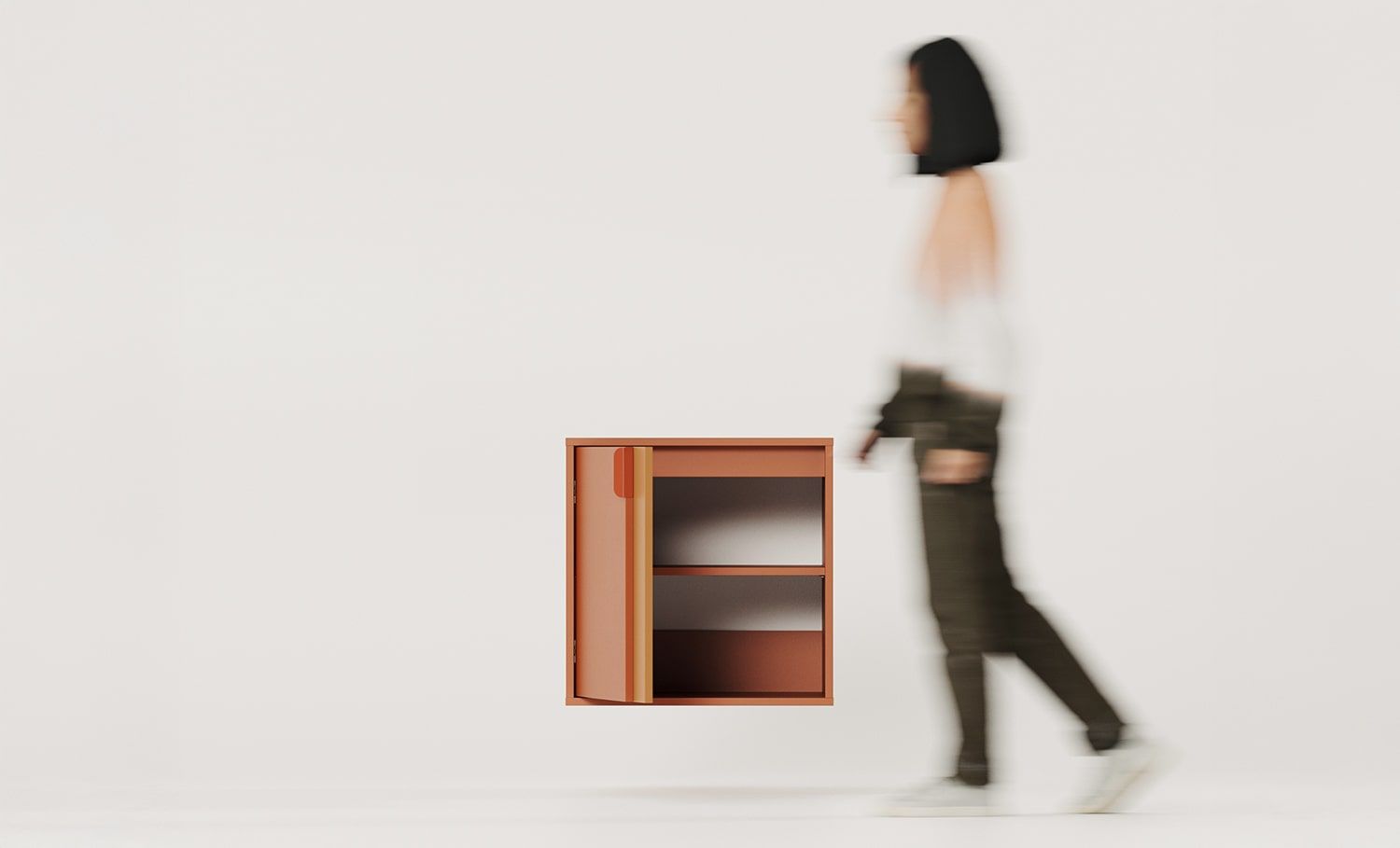 LAYERS Wand-Waschtischschrank LAY66
Farbe: Fiery Terracotta
Zweite Schicht Frontfarbe: Sahara Deep
Griff: LAYERS 110 Feuer-Terrakotta