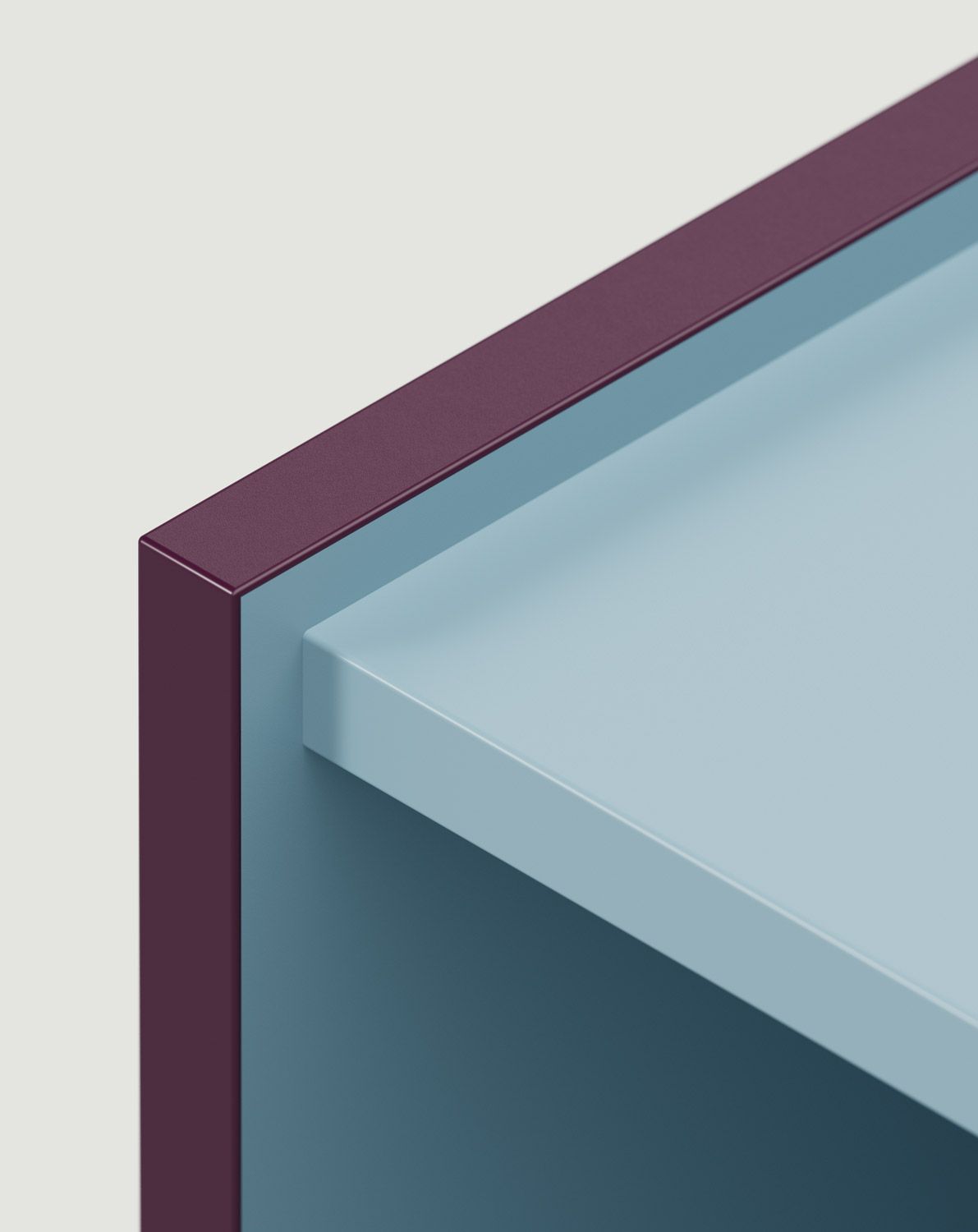 RTV-Schrank ASKA ASK11
Farbe: Plum Ruby
Furnier: Taubenblau