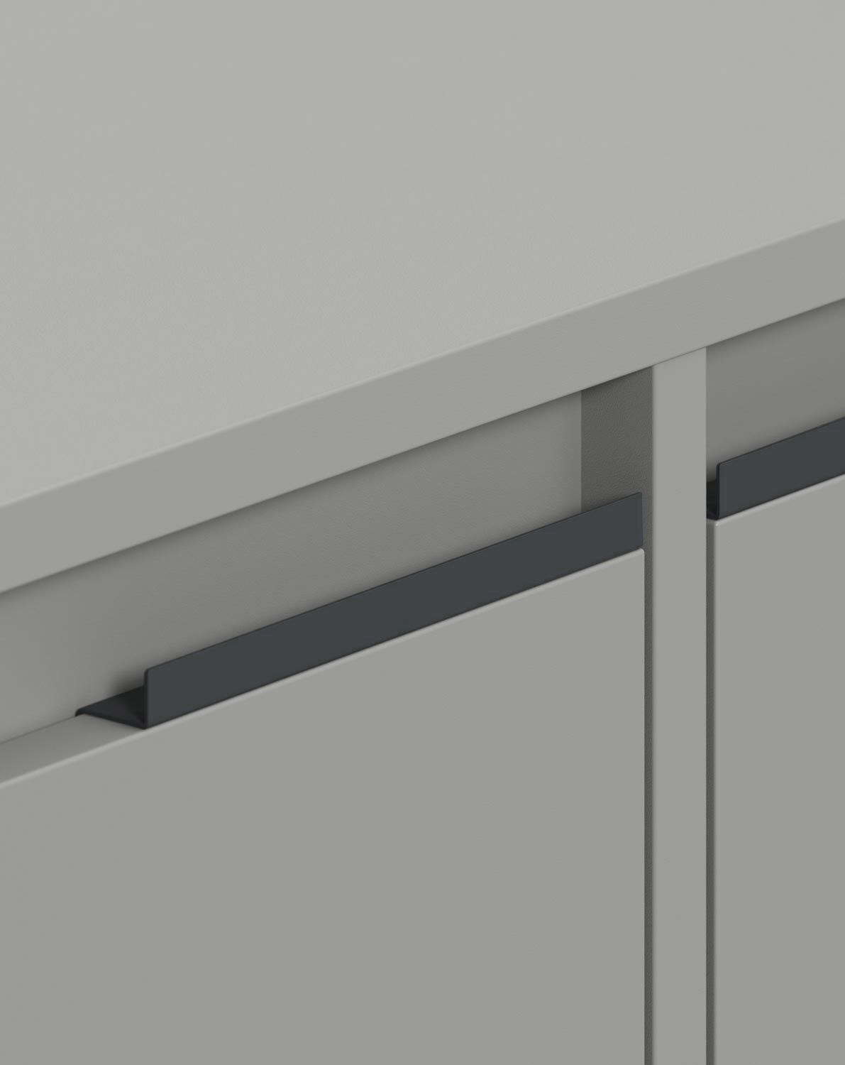 INEA RTV-Schrank IN3
Farbe: Moon Dust
Farbe der Beine und Griffe: Stahl Inea Schwarz