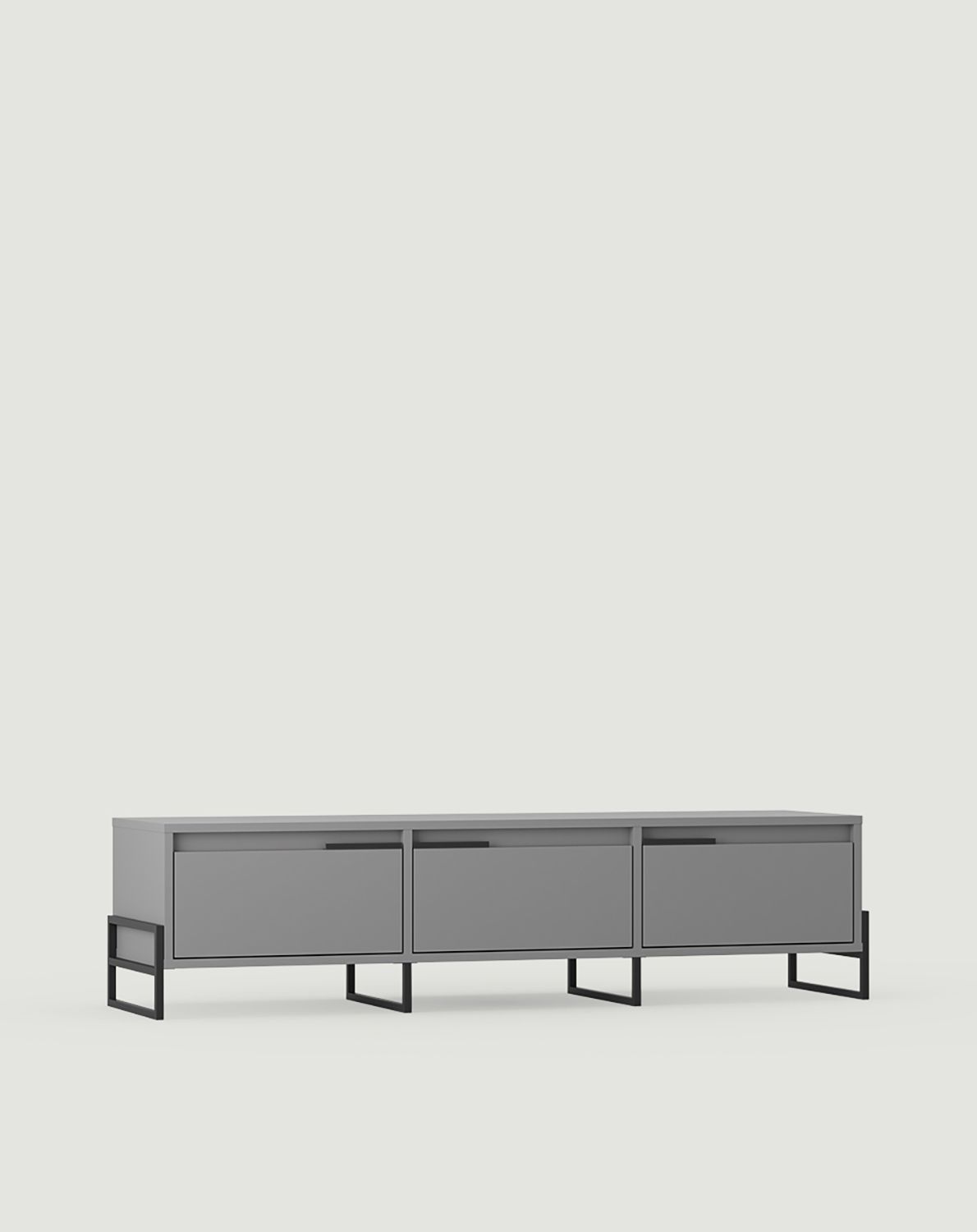 INEA RTV-Schrank IN3
Farbe: Moon Dust
Farbe der Beine und Griffe: Stahl Inea Schwarz
