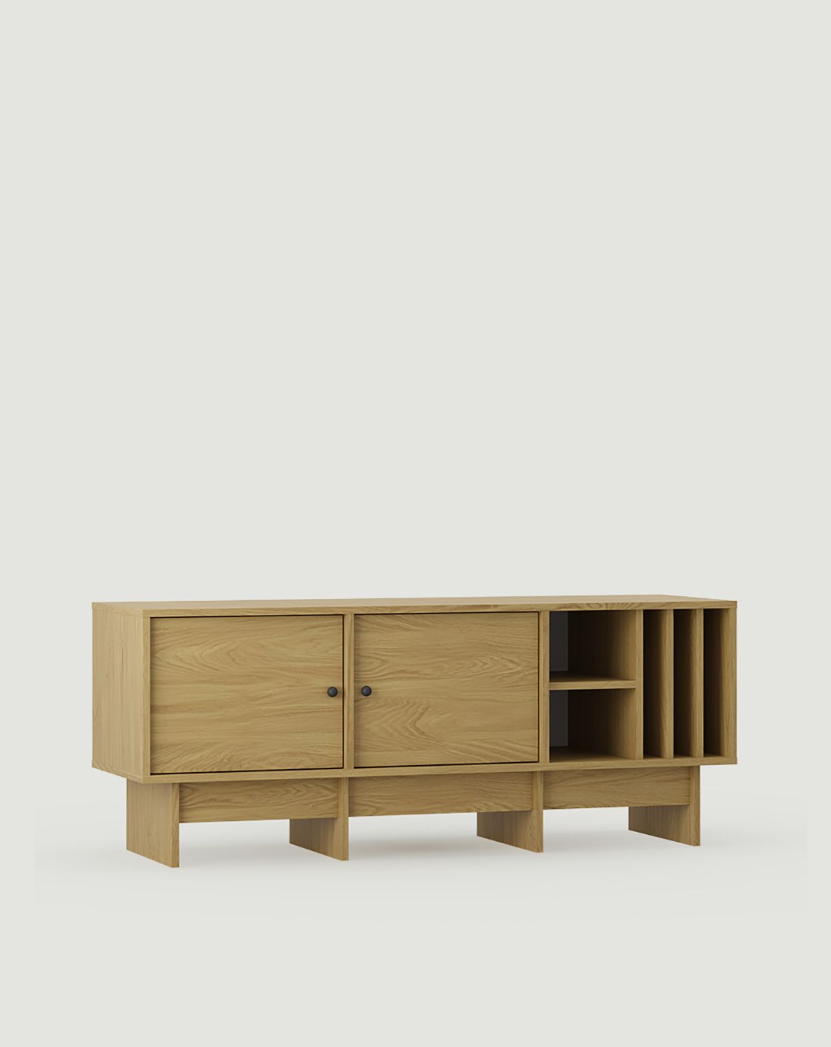 KABE KTV2W Vinyl-RTV-Schrank im JAPANI-Stil
Farbe: Natürliches Eichenfurnier
Griff: Kugelgriff Schwarz KD