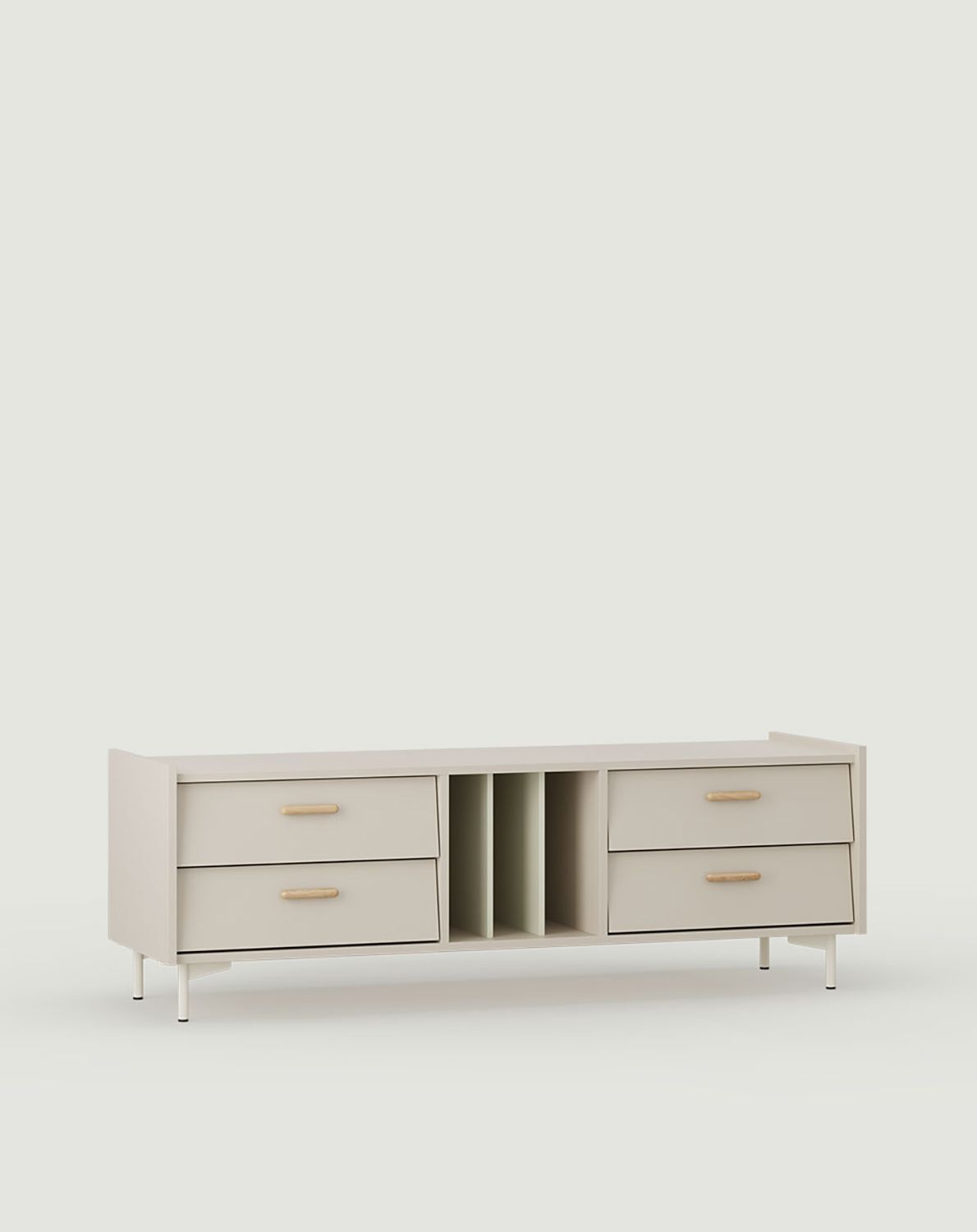 RTV SKRA SKR09 Schrank
Farbe: Woolly Cashmere
Griff: Zigarreneiche
Beine: SKRA Milky Way
                            