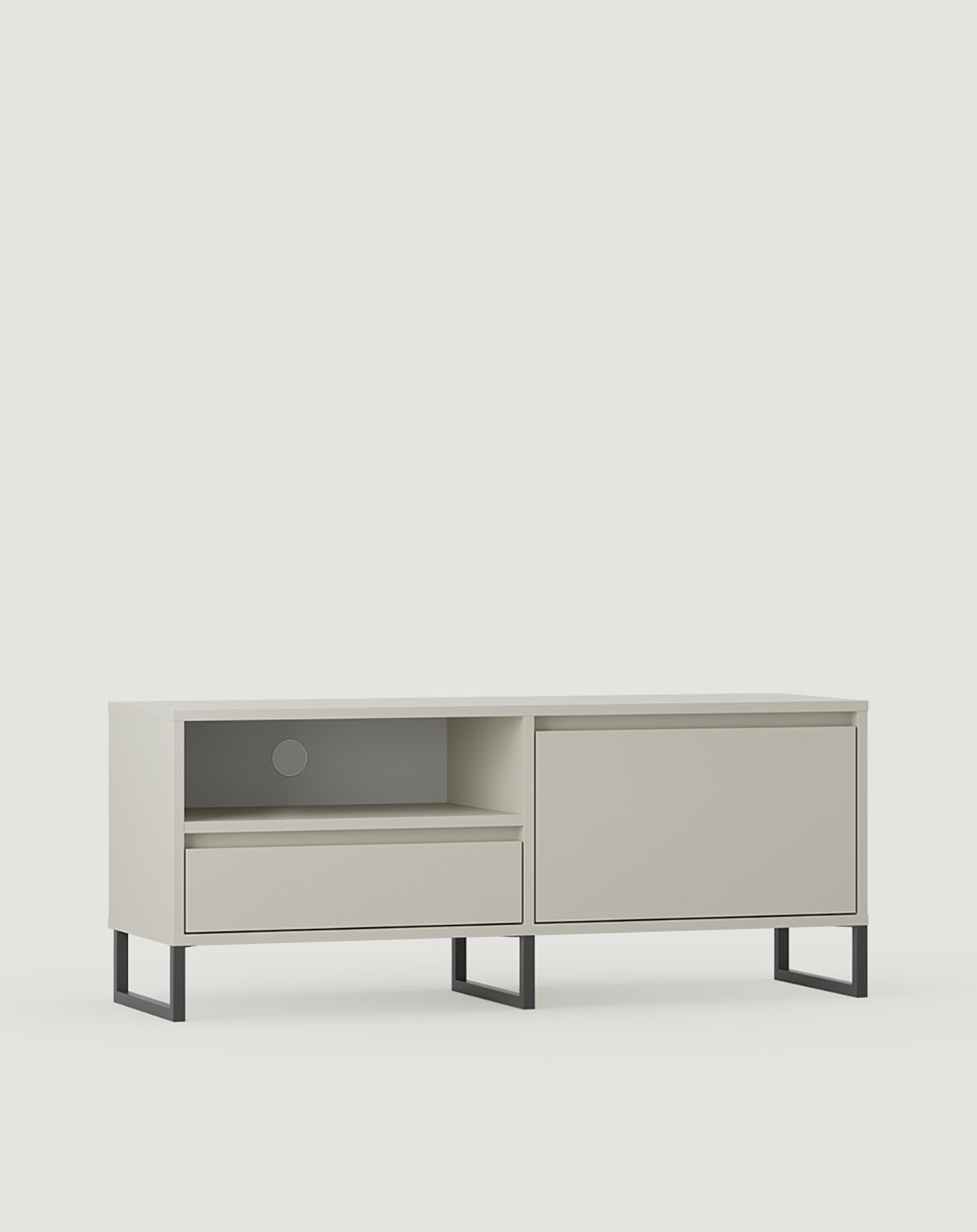 RTV-Schrank ODIS BTV1
Farbe: Milky Way
Farbe des Fußes: Schwarz
                            