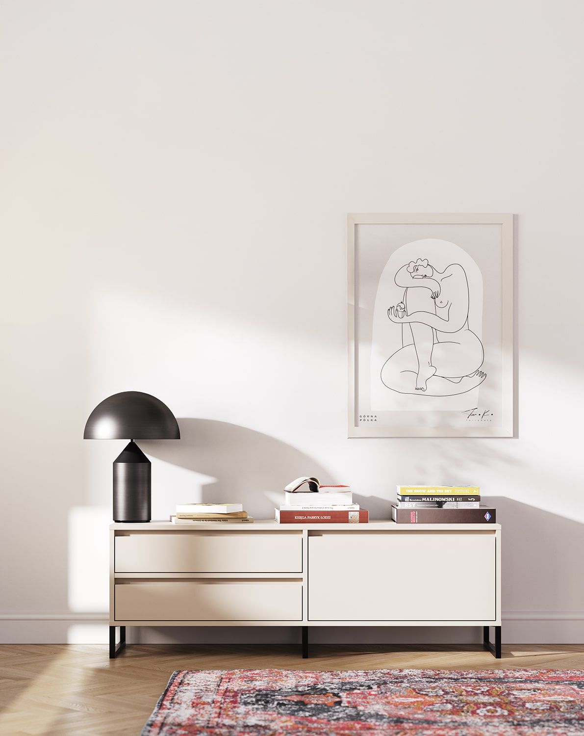 ODIS BTV1S RTV-Schrank
Farbe: Woolly Cashmere
Beinfarbe: Schwarz
                            
