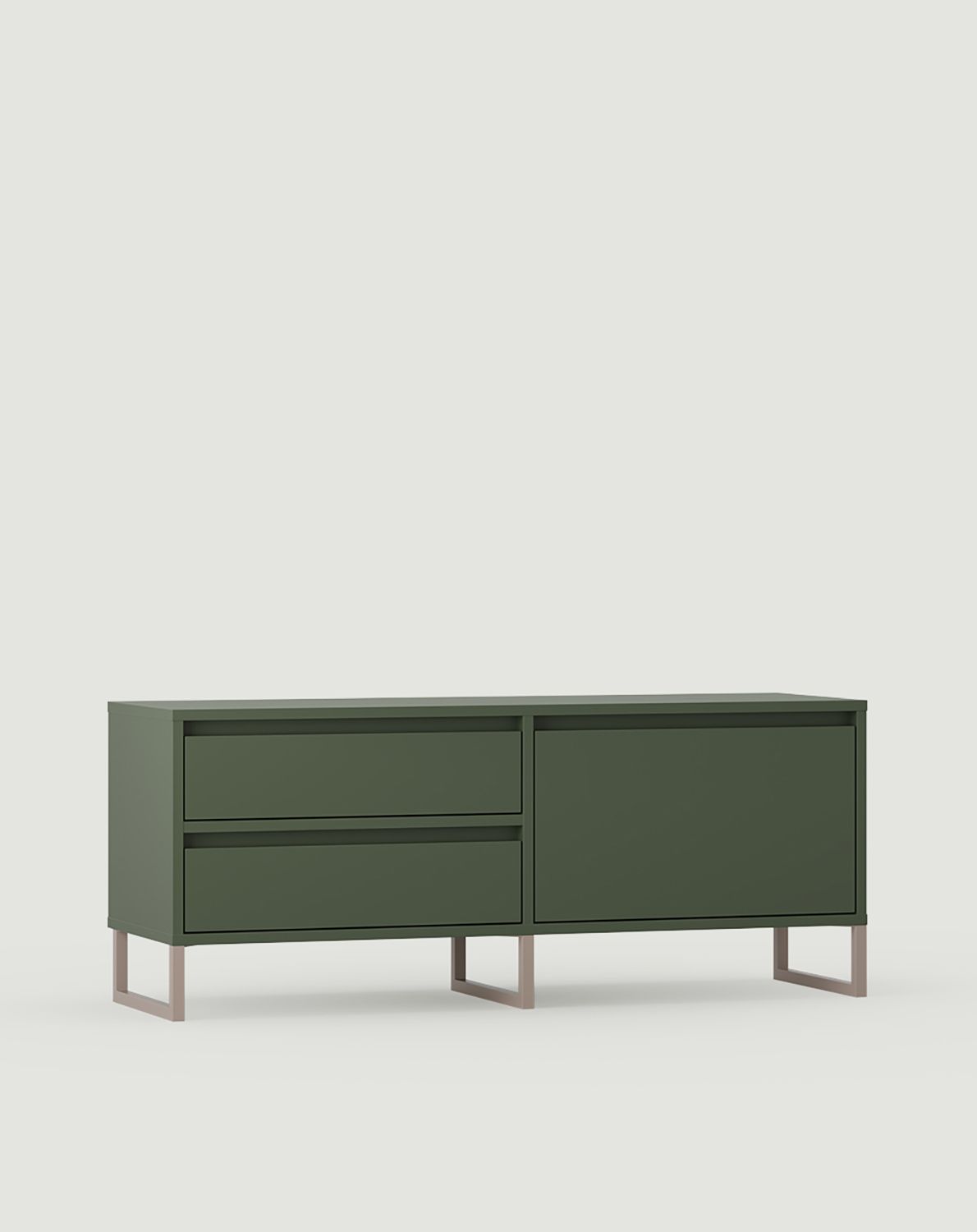 RTV-Schrank ODIS BTV1S
Farbe: Zypressengrün
Beinfarbe: Bein in grau-beige
                            