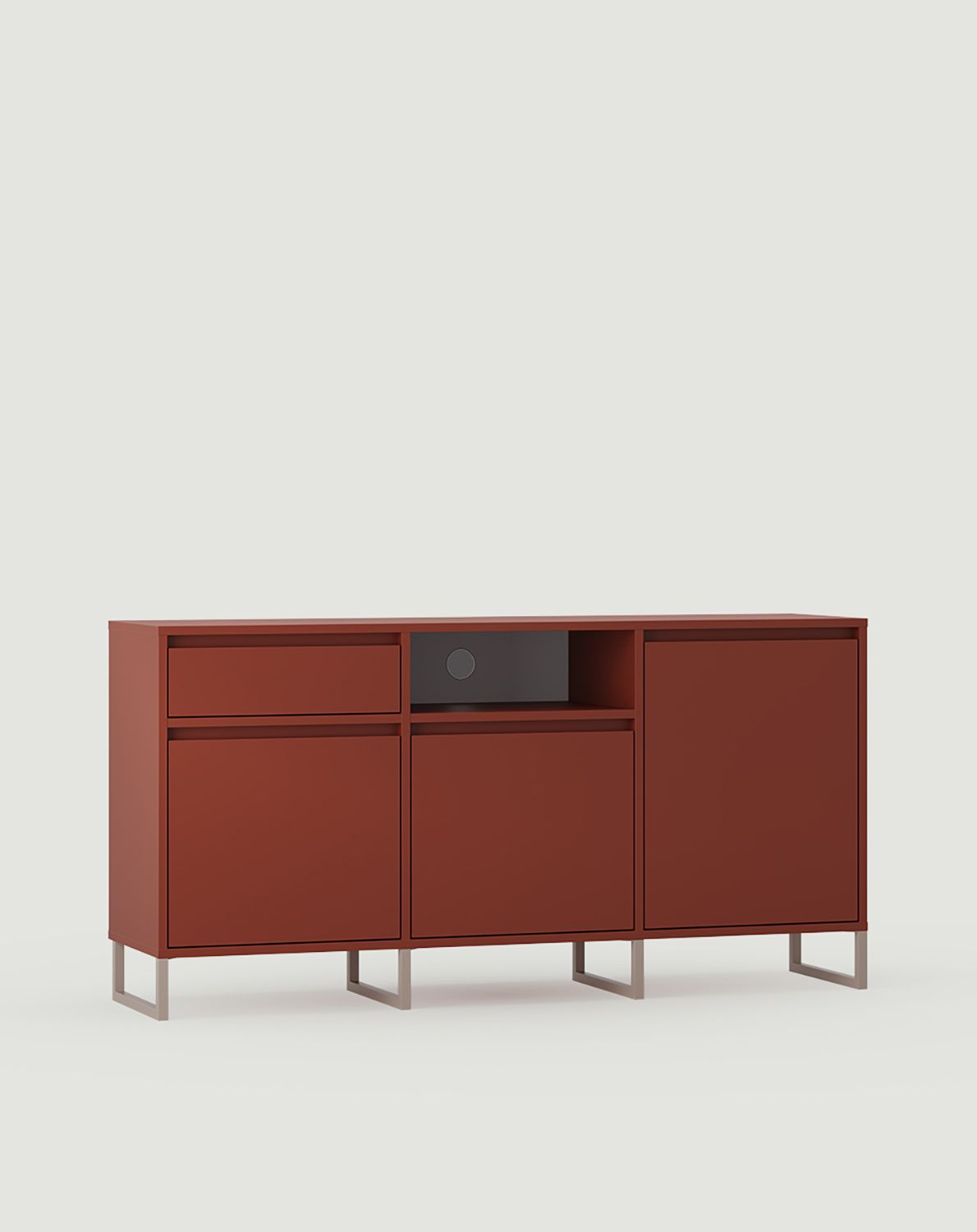 ODIS BTV3S RTV-Schrank
Farbe: Feuriges Terrakotta
Farbe der Beine: Grey Beige Bein
                            