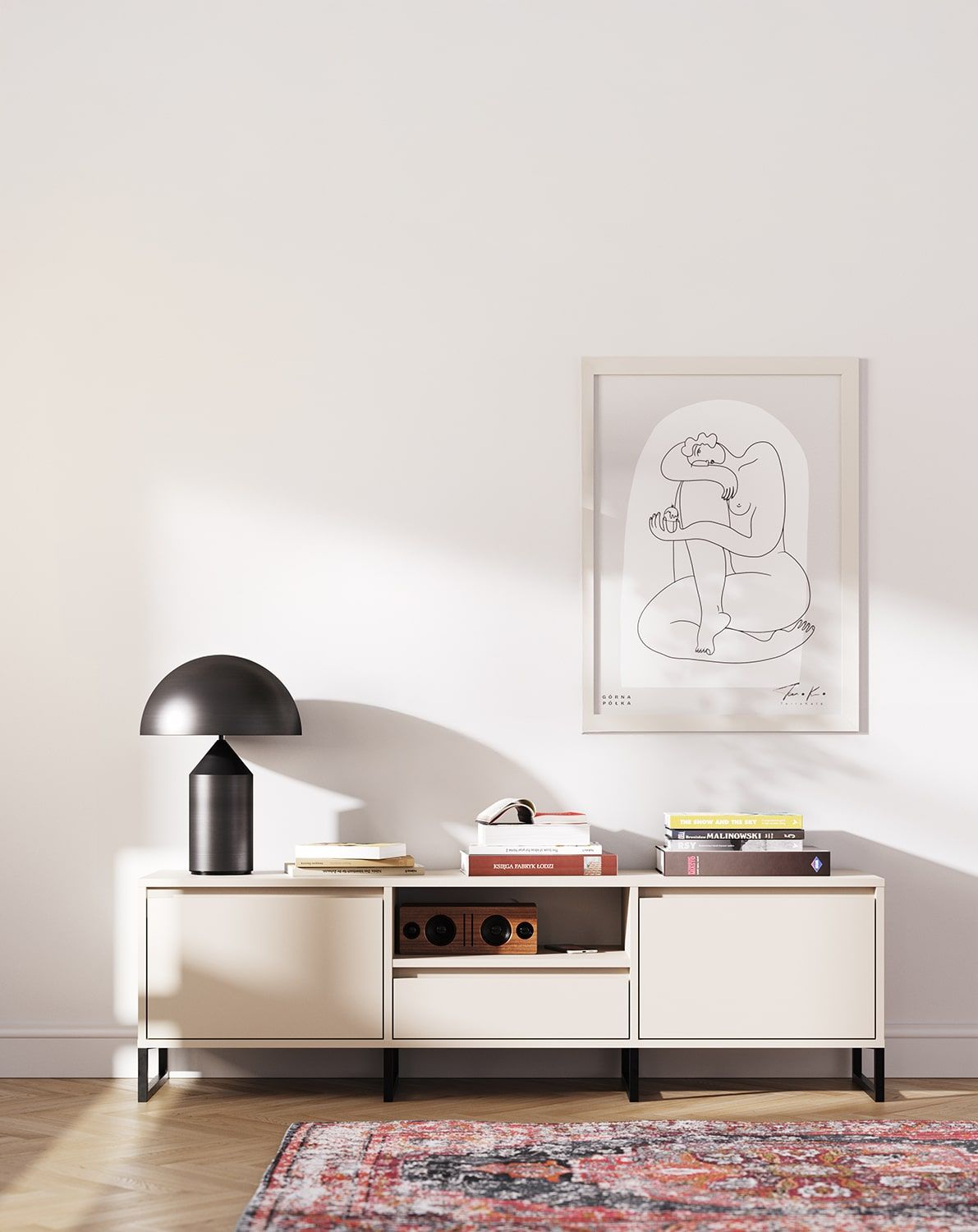 ODIS BTV4 RTV-Schrank
Farbe: Woolly Cashmere
Beinfarbe: Schwarz
                            
