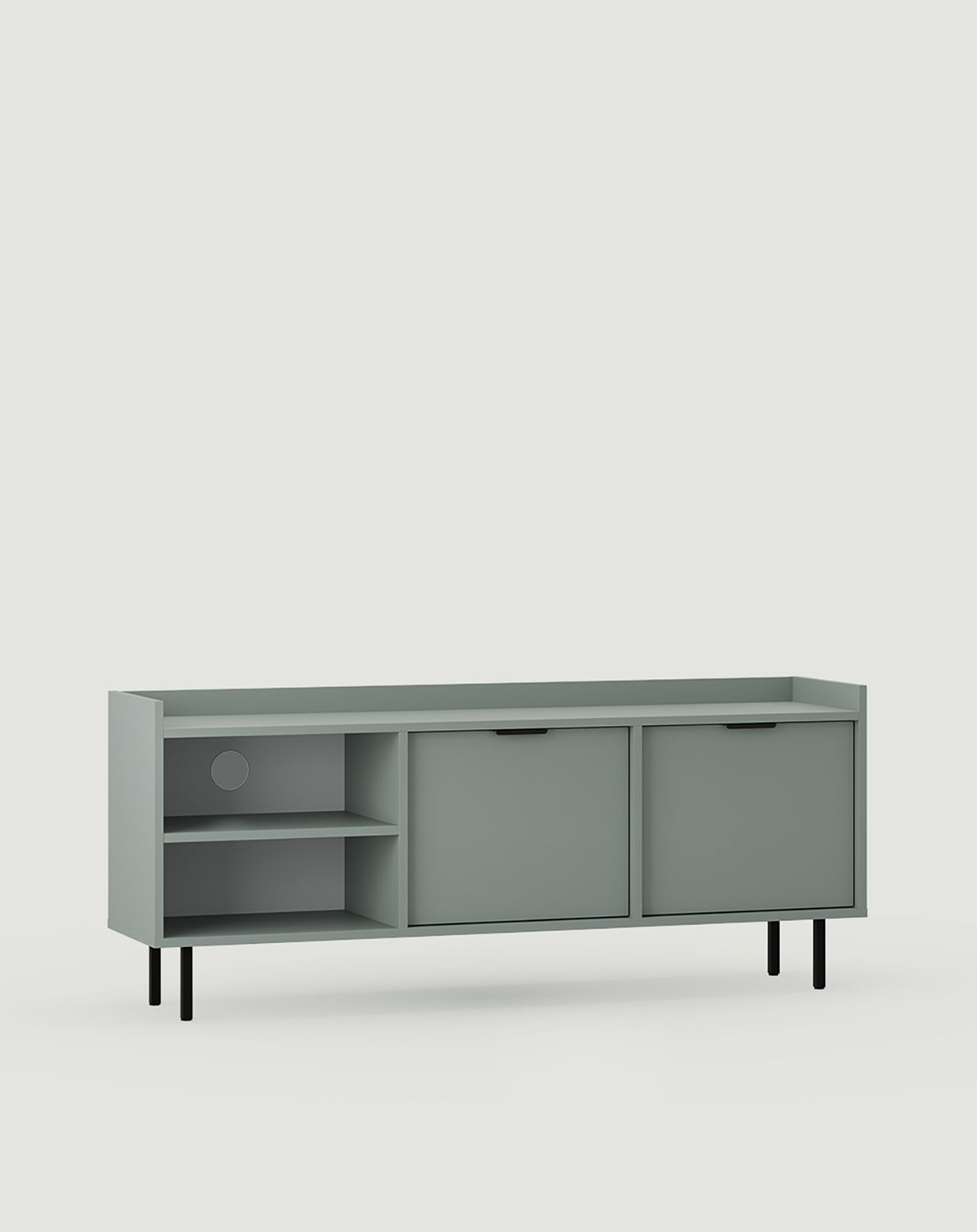 RTV-Schrank SIGI STV4
Farbe: Twilight Blue
Bein: Schwarz
Griff: LING Schwarz