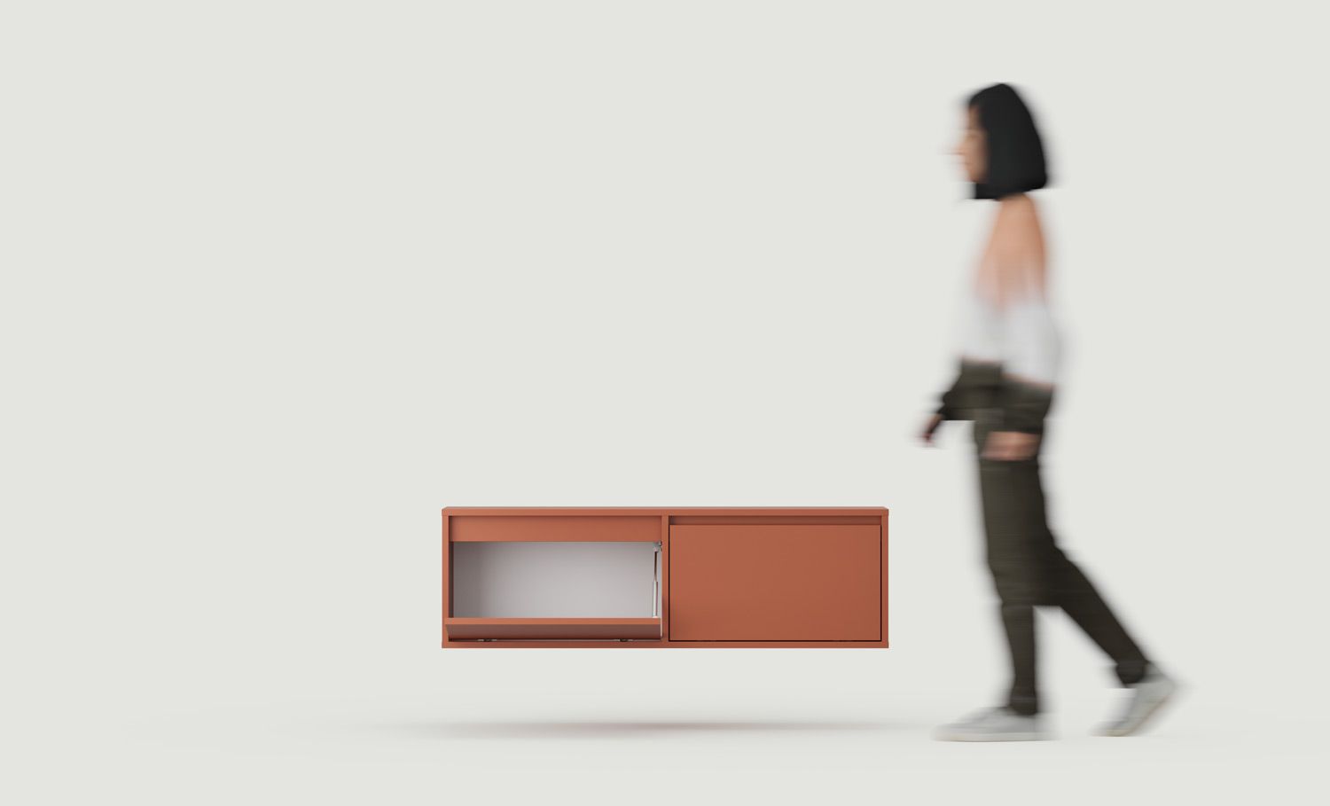 UBBE WTV1K Wandschrank für RTV
Farbe: Feuriges Terrakotta