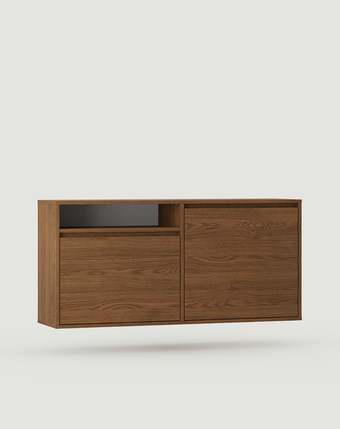 UBBE WTV2 wandmontierter RTV-Schrank
Farbe: Rustikale Eiche
                            