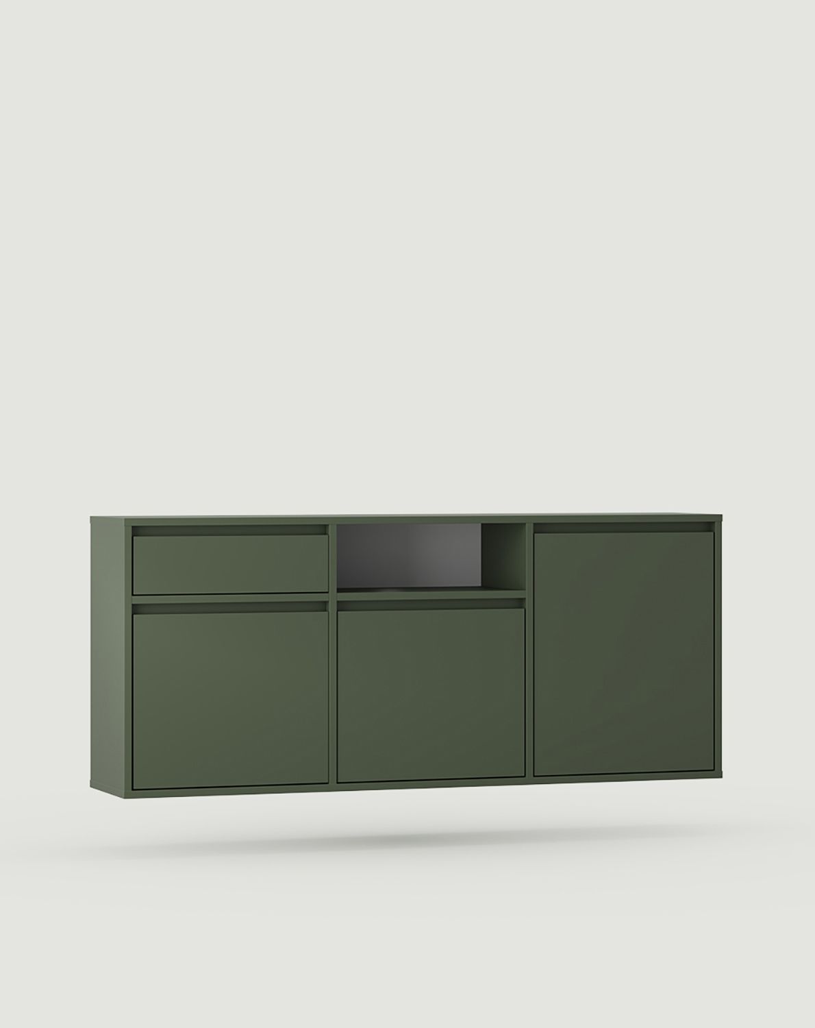 UBBE WTV3S wandmontierter RTV-Schrank
Farbe: Zypressengrün
                            