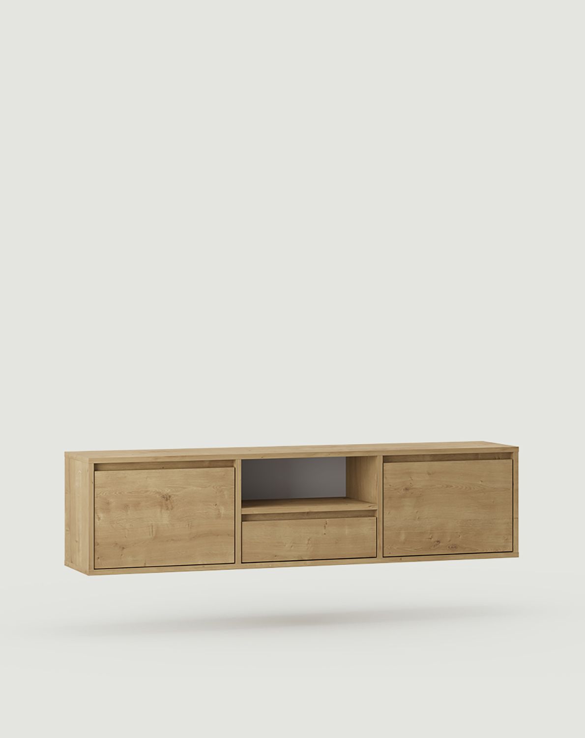 UBBE WTV4 wandmontierter RTV-Schrank
Farbe: Hamilton Eiche
                            