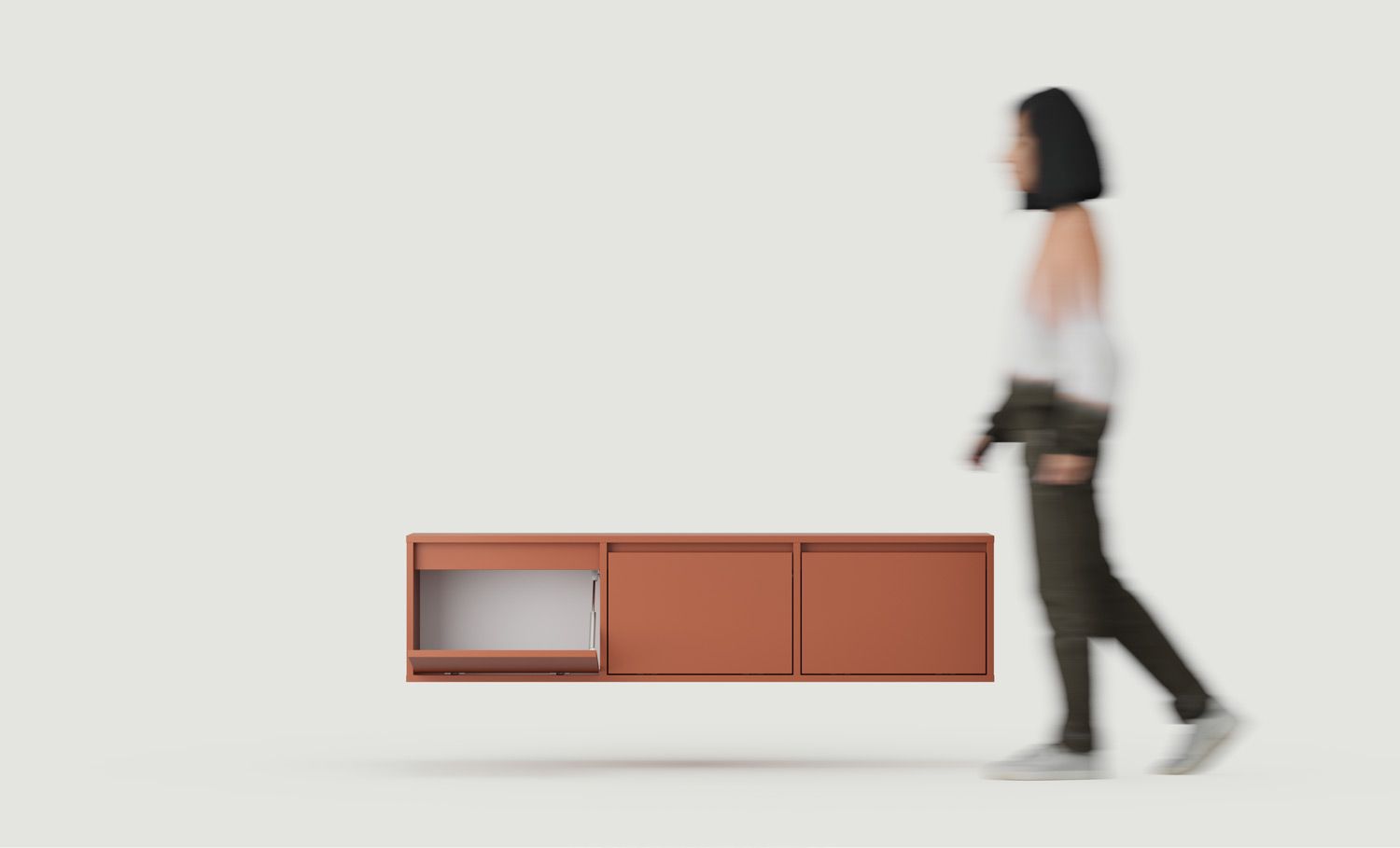 UBBE WTV4K Wandschrank für RTV
Farbe: Feuriges Terrakotta