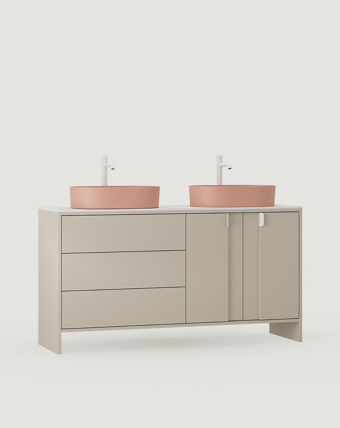 OMNIRES LAYERS LAY74 Doppelwaschbeckenschrank
Farbe: Champagne Beige
Zweite Schicht Frontfarbe: Champagne Beige
Griff: LAYERS 110 Porzellan weiß
Waschbecken: OVO M+ Koralle OMNIRES
Wasserhahn: Tall Y Weiß Matt OMNIRES
Arbeitsplatte: White Crystal