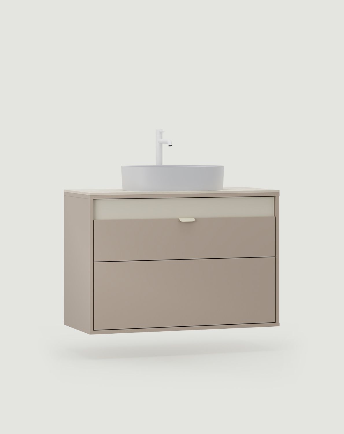 OMNIRES Wand-Waschtischschrank mit Schubladen LAYERS LAY63
Farbe: Cappuccino
Farbe der Front: Milky Way
Griff: LAYERS 110 Milky Way
Waschbecken: OVO M+ Weiß glänzend OMNIRES
Wasserhahn: Tall Y Weiß Matt OMNIRES
Arbeitsplatte: Diamond