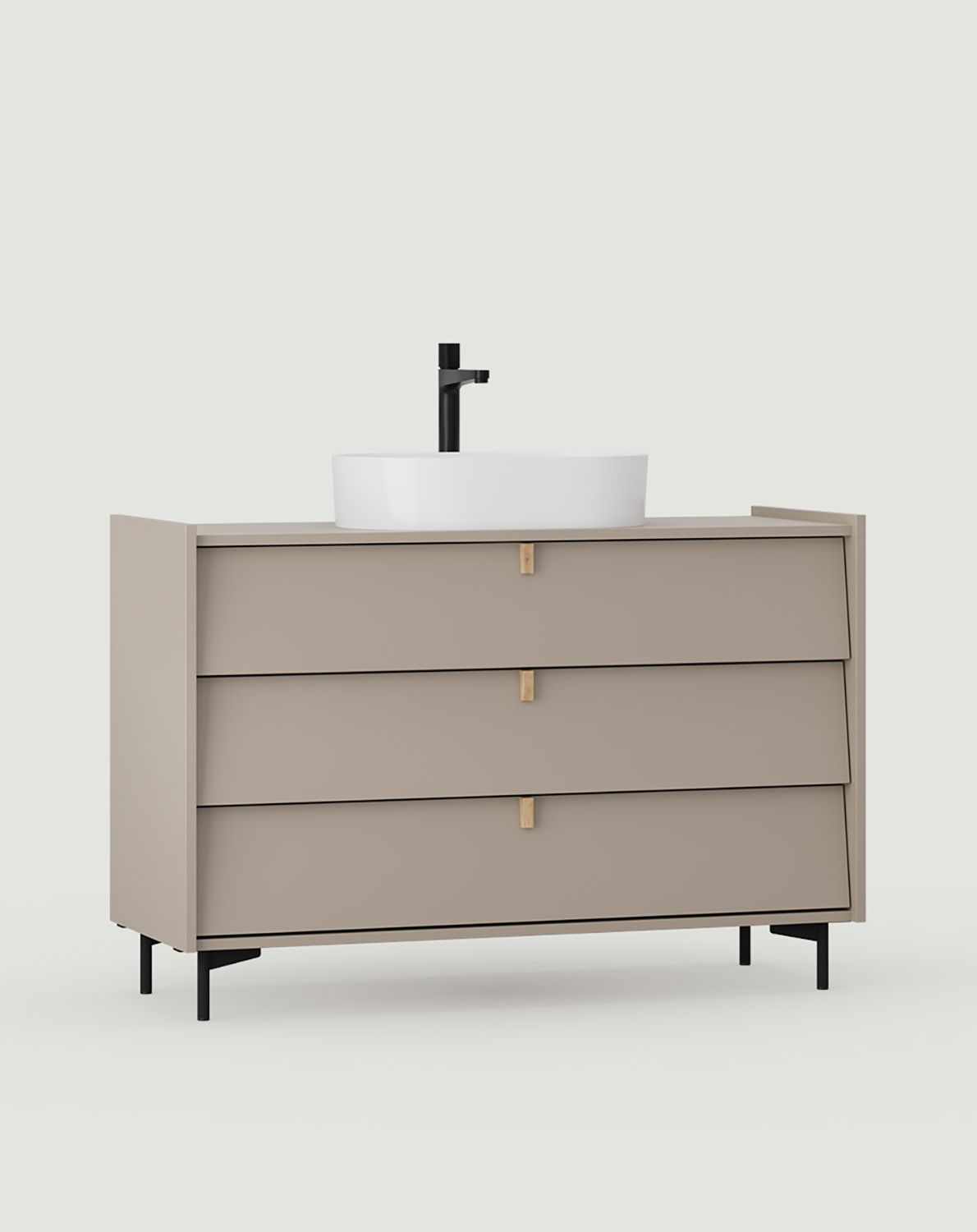 Unterschrank mit Waschbecken OMNIRES SKRA SKR66
Farbe: Esche Weiß Lehm
Griff: Eiche Wedge
Bein: Schwarz
Waschbecken: OVO M+ Weiß
Wasserhahn: Tall Contour Anthrazit Omnires