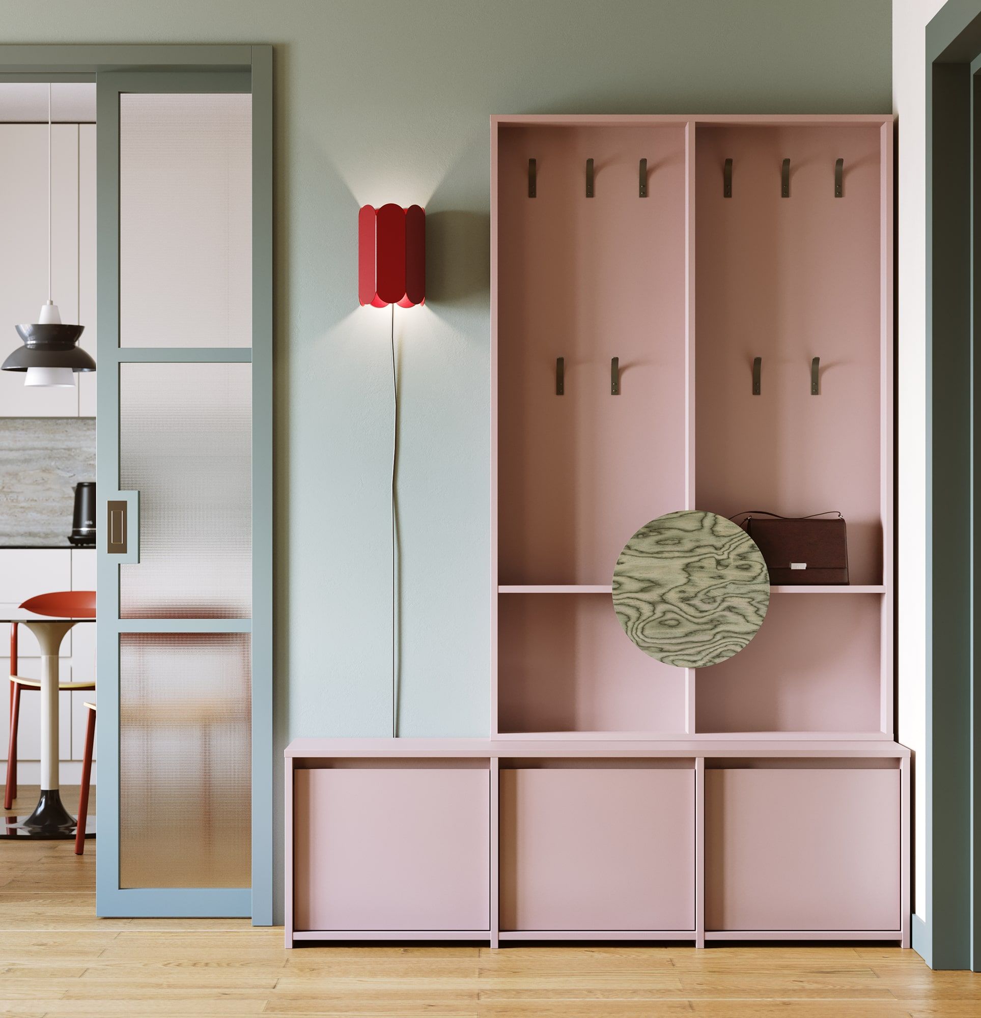 RAGNAR RA17 Einbaukleiderbügel
Farbe: Antikes Rosa
Haken: Stahlbogen Deep Basalt