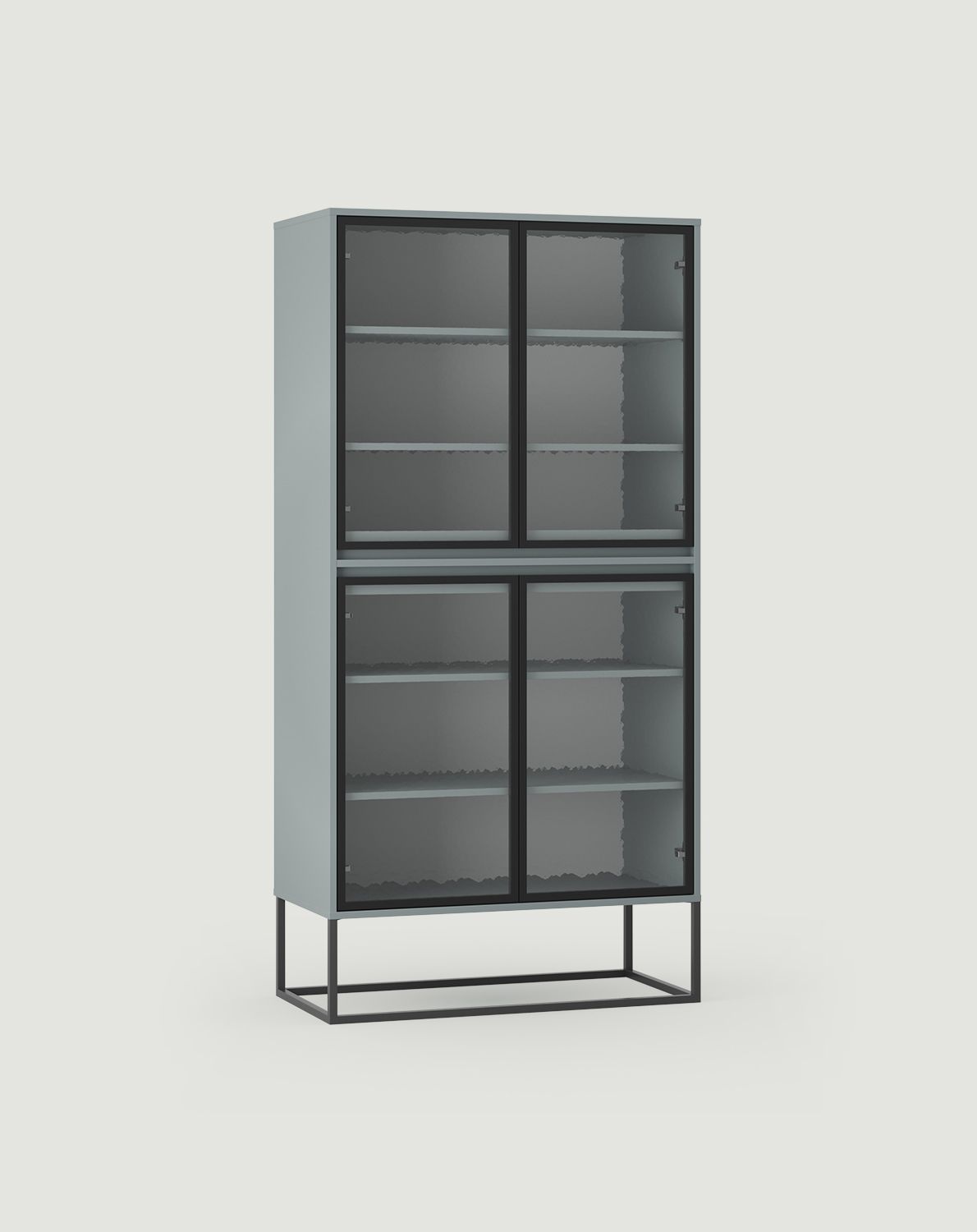 Vitrine ODIS WO2
Farbe: Twilight Blue
Farbe der Beine: Stahl ODIS Grau
Glasart: Ornamentglasscheiben