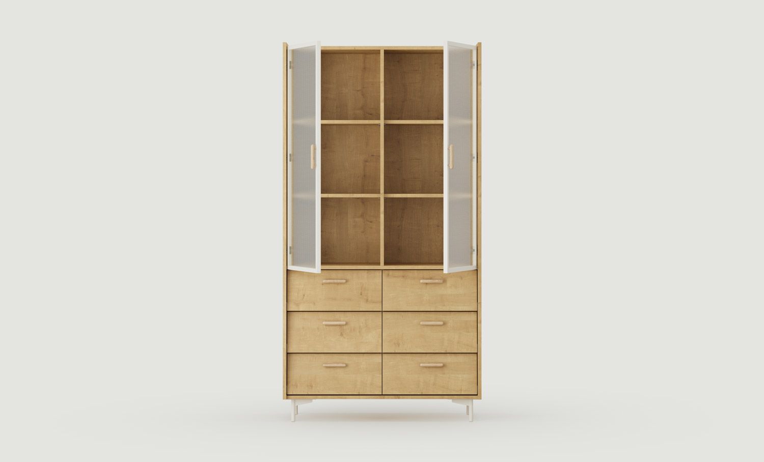 SKRA SKR97 Schrank
Farbe: Eiche Hamilton
Griff: Eiche Zigarre
Gestellfarbe: Milky Way
Bein: Milky Way